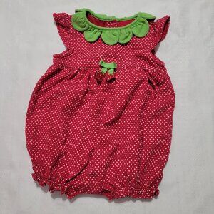 Gymboree Brand New Baby Retail Strawberry Romper 6-12 month Used-tiny hole on gr